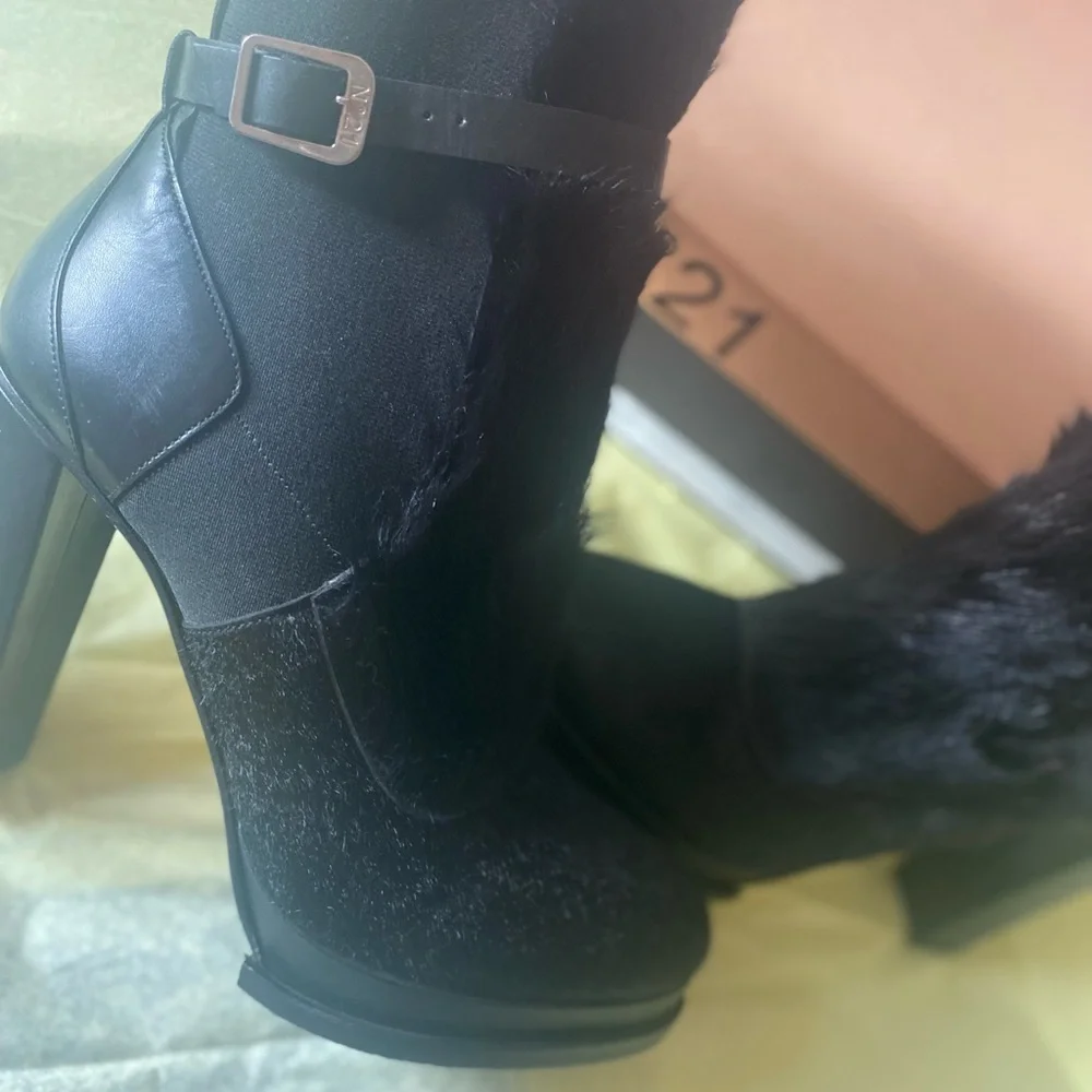 N°21 Alessandro Dell'Acqua Italian Luxury Haircalf Platform Boots